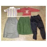 1960s 70s Retro Bottoms, Pink Purdue Sweatshirt, C