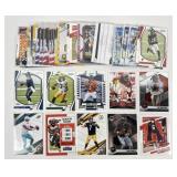 50 football inserts, rookies, star cards
