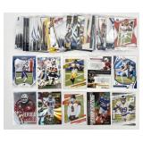 50 football inserts, rookies, star cards