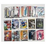 50 football inserts, rookies, star cards
