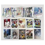 50 football inserts, rookies, star cards
