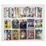 50 football inserts, rookies, star cards
