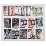 50 football inserts, rookies, star cards