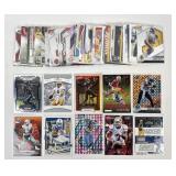 50 football inserts, rookies, star cards