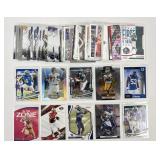 50 football inserts, rookies, star cards