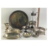 Silver Plate Tableware and Coffee Carafe