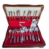 Community Silverplate Flatware in Wooden Case