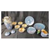 Japanese Hand Painted Porcelain Dinnerware Set wit
