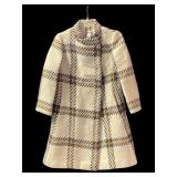 Just for Joseph Magnin Wool Plaid Berroco Coat