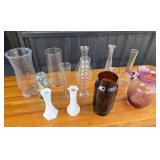 Glass, Milk Glass, Amber Glass Vases