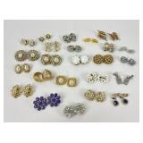 Costume Jewelry Clip on Earrings: Monet white