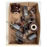 Brown Glazed Ceramic Electrical Insulators