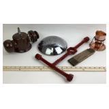 MCM Copper Tone Fondue Pot, Gator Boat Hubcap, Ele