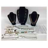 Large Jewelry Collection: Necklaces, Earrings,