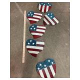 Americana Heart Stepping Stones