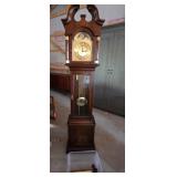 Sligh Grandfather Clock With Brass Weights