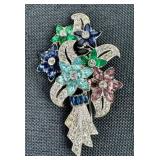 Stunning OTIS sterling silver & multi colored