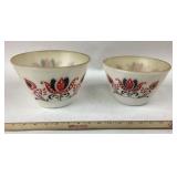 Fire King Mixing Bowls, Colonial Pattern, Set of 2