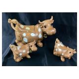 Twin Winton Vintage Cow Cookie Jar & Salt and