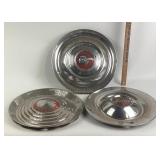 Pontiac Chrome Hubcaps Trio