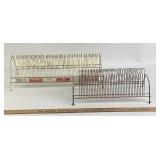 MCM Metal Wire LP Vinyl Record Racks, Set of 2