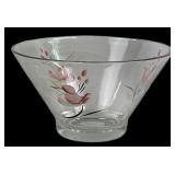 Mid Century Gay Fad Bowl with Hand-Painted Floral