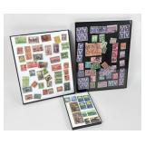 Early 1900s Framed Stamp Collection 'Not Taped or