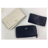 Coach Leather Wallet and Clutch Trio