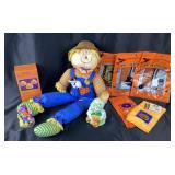 Vintage Halloween Decor: Scarecrow Plush, NIB
