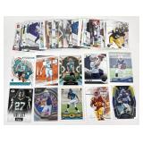 50 football inserts, rookies, star cards