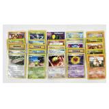 25 vintage Pokemon cards