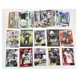 50 football inserts, rookies, star cards