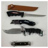 Pocket Knives: Huskey box cutter, fixed blade with