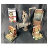 Enterprise 10 Tinned meat grinder, some rust, wall