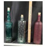 3 Spanish Cranberry Controlled Bubble, Emerald Gre