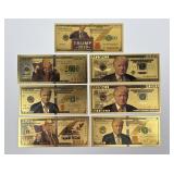 Donald Trump 2020 Gold Colored Bills 1000000 Bill
