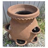 Terracotta Strawberry Pot Or Multi-Pocket Herb