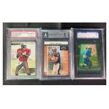 3 Graded Football Cards
