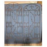Pair Of Tall, Arched Metal Garden Trellises