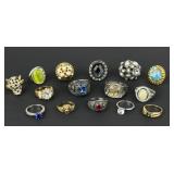 Costume Jewelry rings: 20 12k Gold Shell stamped