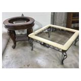 Wood metal Coffee table, wood side table no glass