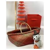 Basket, Paperboard Bin, Locking Containers, Hallow