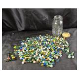 Glass Marbles with Swirls and Clear Designs