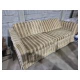 Mid Century Modern Skirted Sofa With Neutral