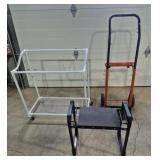 Hand Cart, PVC Rolling Drying Rack With Mesh