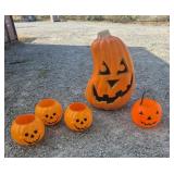 Foam Jack-O-Lantern 27 in. Tall & 4 Plastic