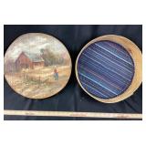 Brunette Box and Veneer Painted Wooden Cheese Box