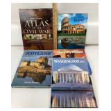 Five Hardcover Books, National Geographic, Travel,