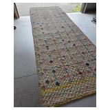 Patchwork Quilt with Yellow Border 82"x69"
