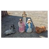 Blow Molds: Joseph & Mary, Donkey, Cow & Angel